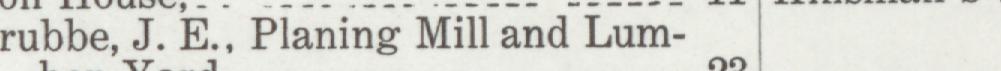 The line reading J.E., Planing Mill and Lum in the 1917 atlas index