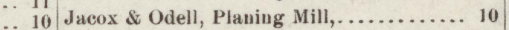 The line reading Jacox & Odell, Planing Mill in the 1895 atlas index