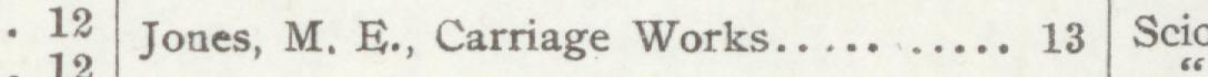The line reading Jones, M. E., Carriage Works in the 1907 atlas index
