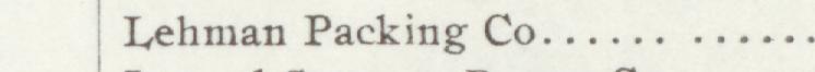The line reading Lehman Packing Co in the 1908 atlas index