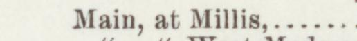 The line reading Main, at Millis in the 1897 atlas index