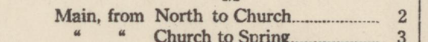 The line reading Main, from North to Church in the 1922 atlas index