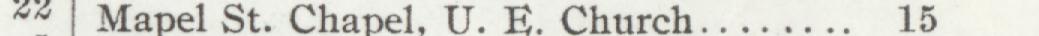 The line reading Mapel St. Chapel, U. E. Church in the 1904 atlas index