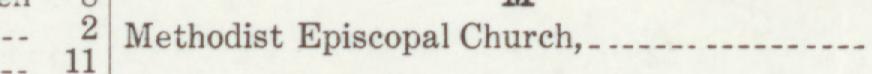 The index line reading Methodist Episcopal Church, 2 in the 1911 atlas