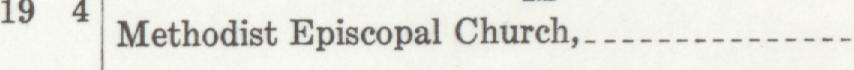 The index line reading Methodist Episcopal Church in the 1933 atlas