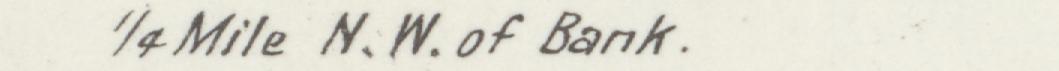 The line reading Mile N. W.of Bank in the 1897 atlas index