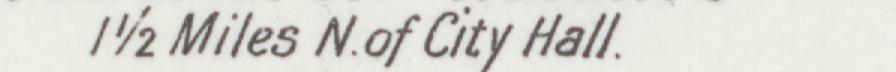 The line reading Miles N.of City Hall in the 1891 atlas index