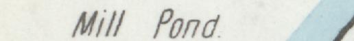 The index line reading Mill Pond. ( in the 1901 atlas
