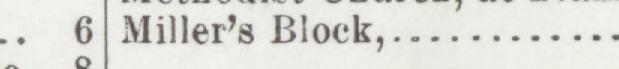 The index line reading Miller"s Block in the 1899 atlas