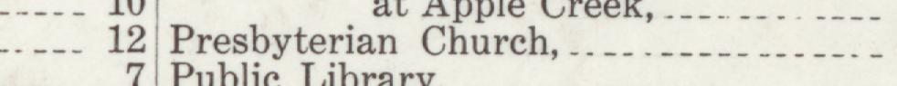 The index line reading Presbyterian Church in the 1911 atlas