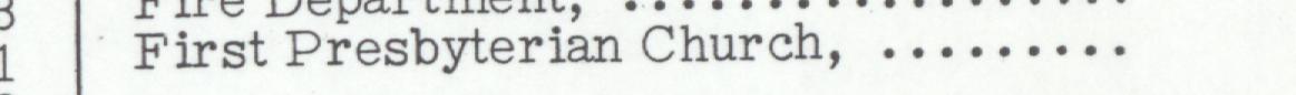 The index line reading First Presbyterian Church in the 1950 atlas