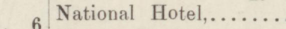 The line reading National Hotel in the 1884 atlas index
