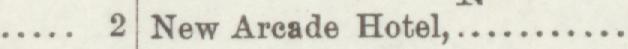 The line reading New Areade Hotel in the 1897 atlas index