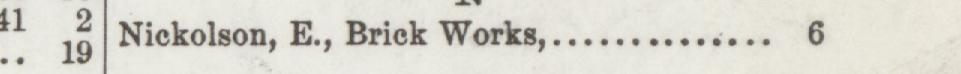 The line reading Nickolson, E., Brick Works in the 1892 atlas index