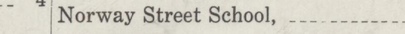 The line reading Norway Street School in the 1924 atlas index