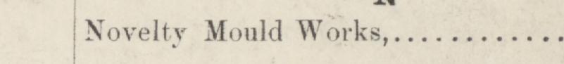 The line reading Novelty Mould Works in the 1885 atlas index