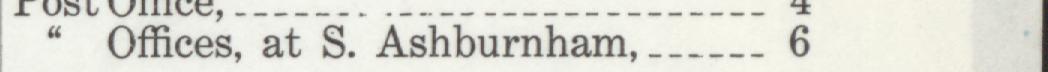 The line reading Offices, at S. Ashburnham in the 1909 atlas index