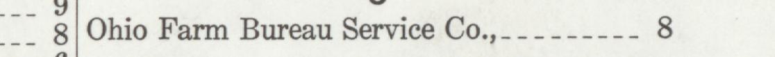 The line reading Ohio Farm Bureau Service Co in the 1933 atlas index