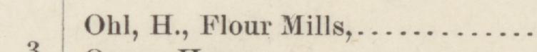 The line reading Ohl, H., Flour Mills in the 1884 atlas index