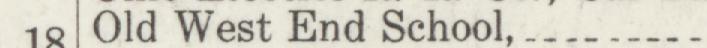 The line reading Old West End School in the 1912 atlas index