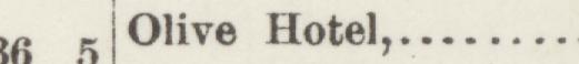 The line reading Olive Hotel in the 1887 atlas index