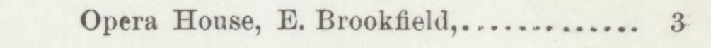 The line reading Opera House, E. Brookfield in the 1898 atlas index