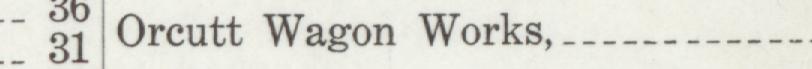 The line reading Oreutt Wagon Works in the 1910 atlas index