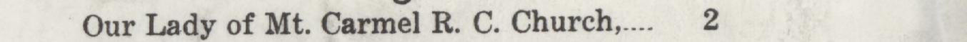 The line reading Our Lady of Mt. Carmel R. C. Church in the 1929 atlas index
