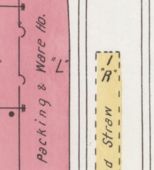 The line reading Packing & Ware Ho in the 1901 atlas index