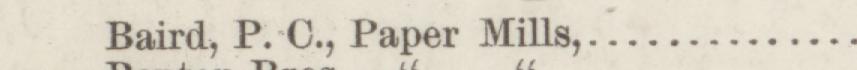 The line reading Baird, P. O., Paper Mills in the 1884 atlas index