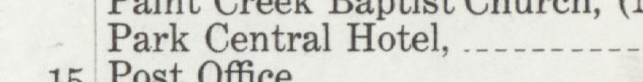 The index line reading Park Central Hotel in the 1908 atlas