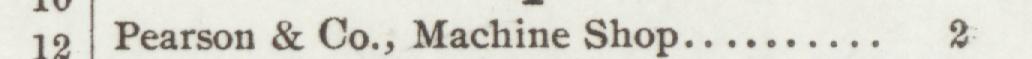 The line reading Pearson & Co., Machine Shop in the 1905 atlas index