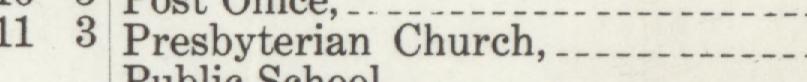 The index line reading Presbyterian Church in the 1909 atlas