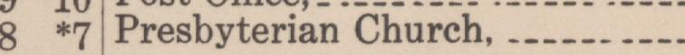The line reading Presbyterian Church in the 1922 atlas index