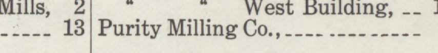 The line reading Purity Milling Co in the 1915 atlas index