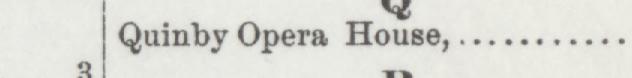 The line reading Quinby Opera House in the 1888 atlas index