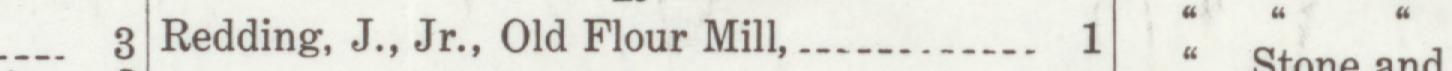 The line reading Redding, J., Jr., Old Flour Mill in the 1919 atlas index