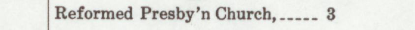 The line reading Reformed Presby'n Church in the 1918 atlas index