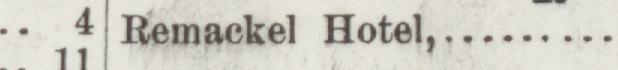 The line reading Remaekel Hotel in the 1891 atlas index
