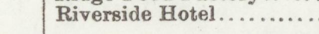 The line reading Riverside Hotel in the 1906 atlas index