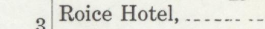 The line reading Roice Hotel in the 1911 atlas index