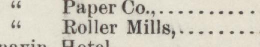 The line reading Roller Millis in the 1895 atlas index