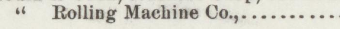 The line reading Rolling Machine Co in the 1891 atlas index