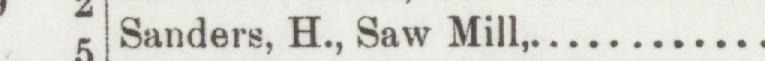 The line reading Sanders, H., Saw Mill in the 1892 atlas index