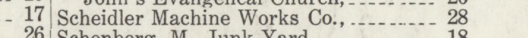 The line reading Scheidler Machine Works Co in the 1912 atlas index