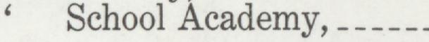 The line reading School Academy in the 1916 atlas index