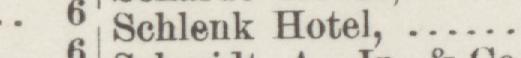 The line reading Sehlenk Hotel in the 1886 atlas index
