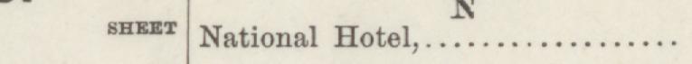 The line reading SHET National Hotel in the 1888 atlas index