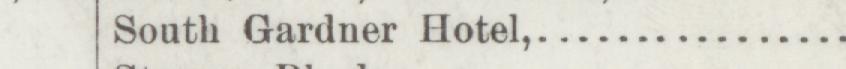 The line reading South Gardner Hotel in the 1889 atlas index