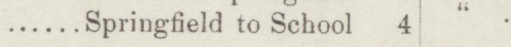 The line reading Springfield to School in the 1885 atlas index